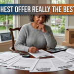 Northern Virginia homeowner reviewing a probate home offer and contract documents.