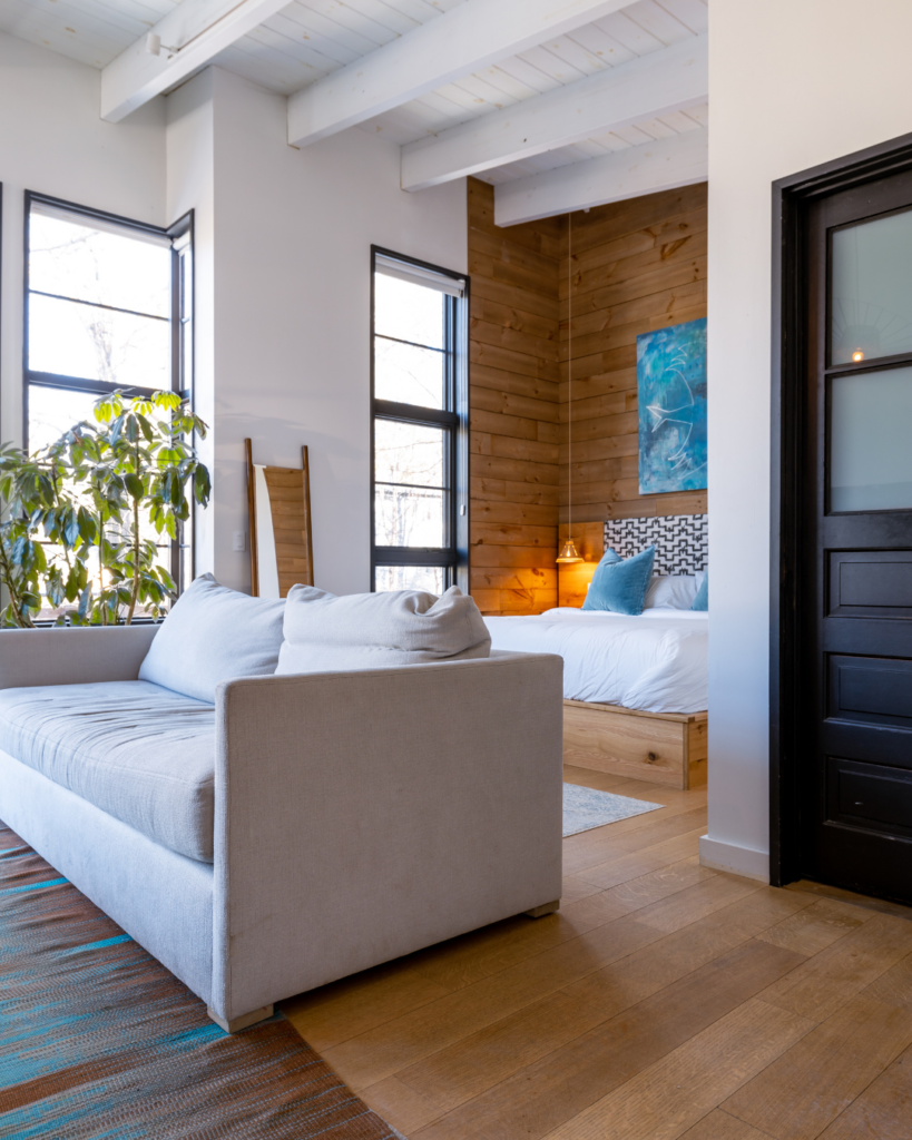 Comfortable bed at Funstay Vacation Homes