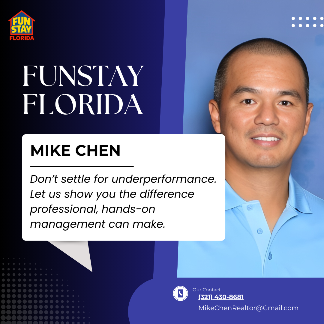 Mike Chen, Funstay Florida Vacation Rental Manager