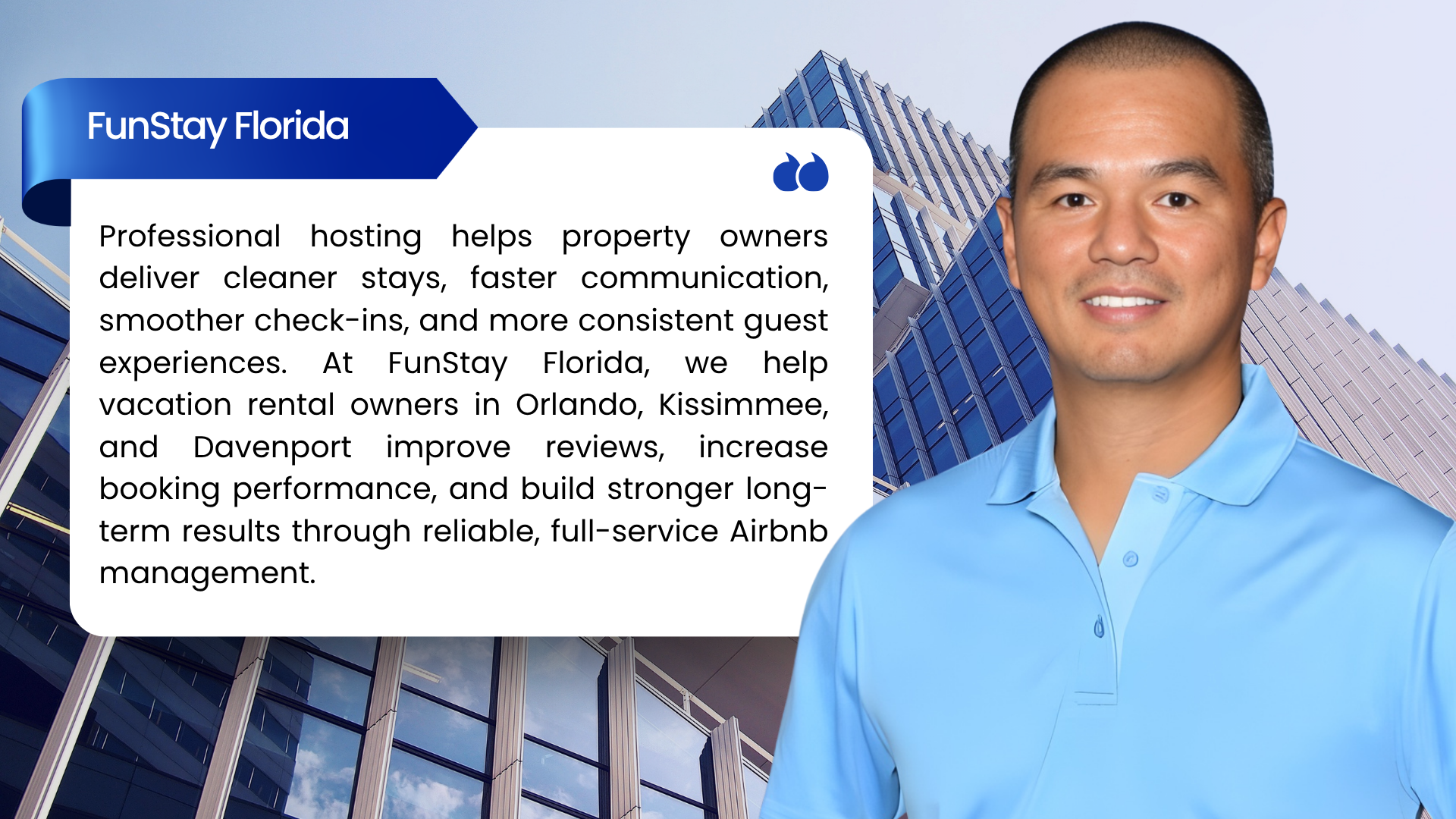 Professional Airbnb hosting services by FunStay Florida helping property owners improve guest reviews and bookings