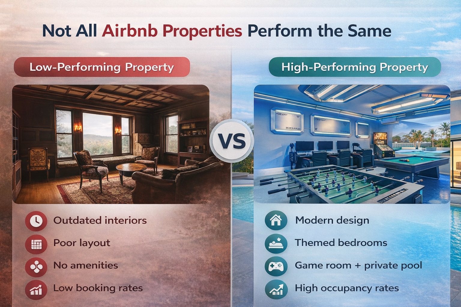 ChampionsGate Airbnb property performance comparison for short-term rental income and occupancy