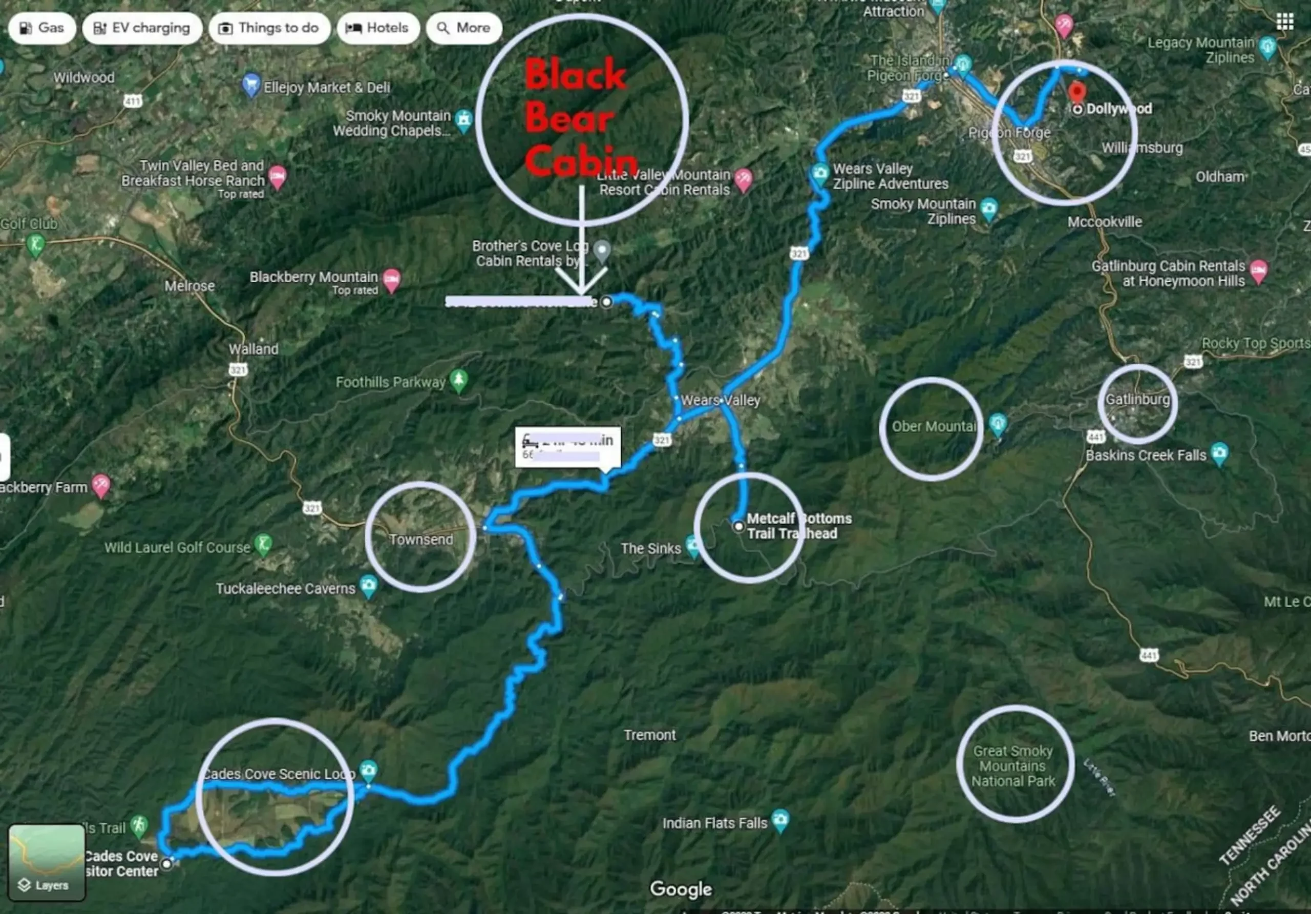 Smoky Mountain Area Map