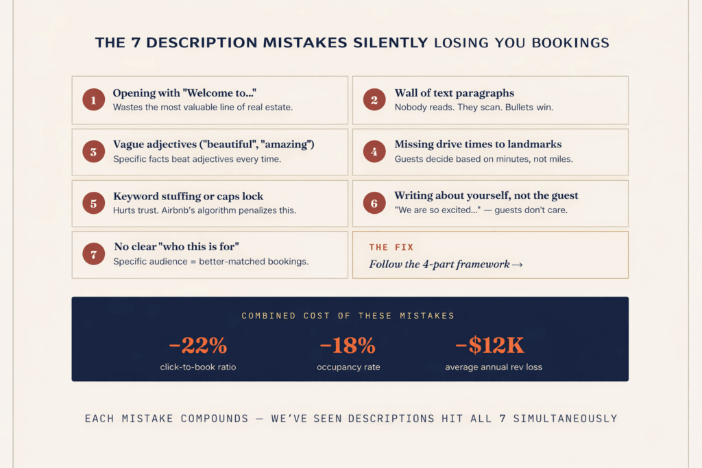THE 7 DESCRIPTION MISTAKES SILENTLY LOSING YOU BOOKINGS