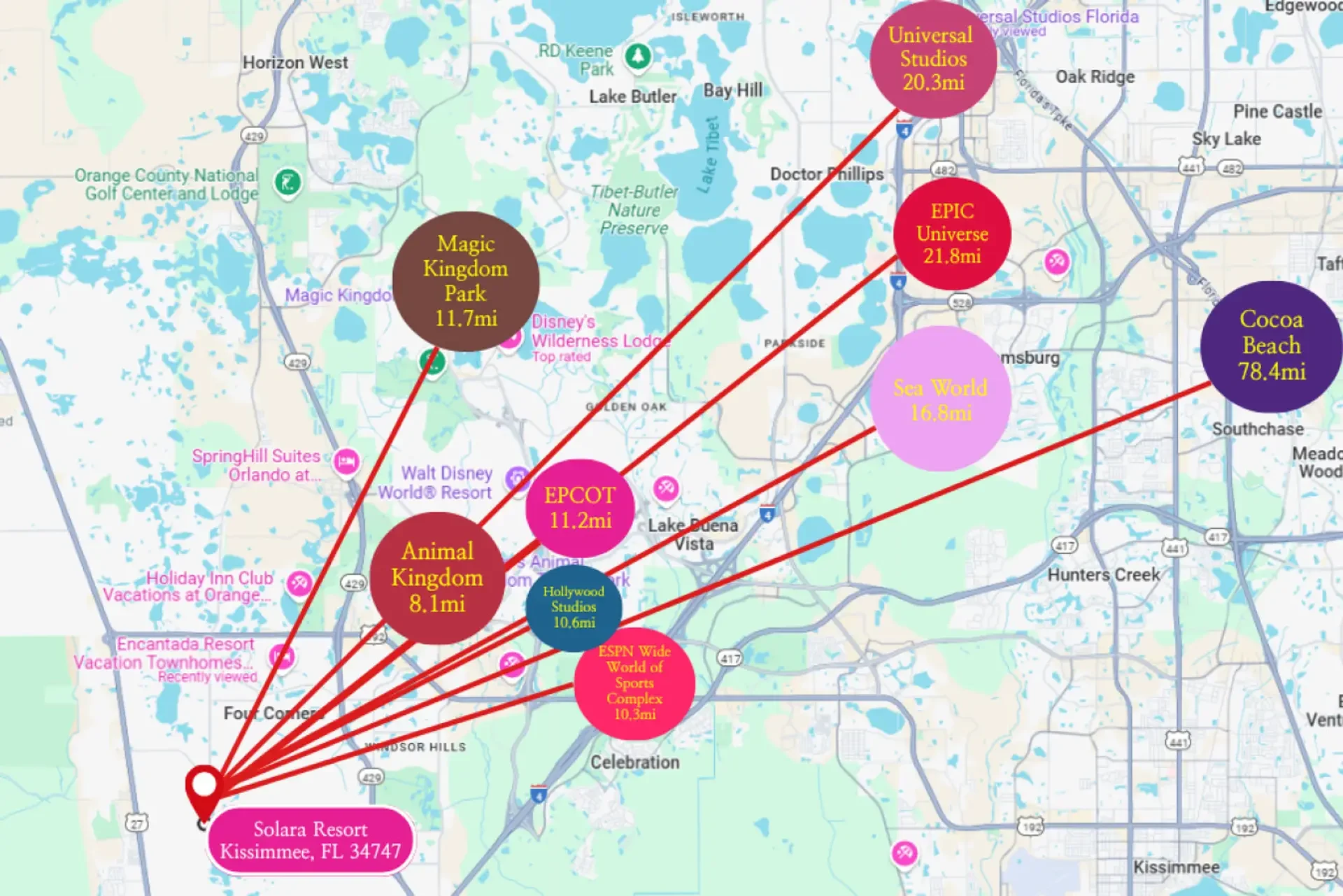 Solara Resort Map