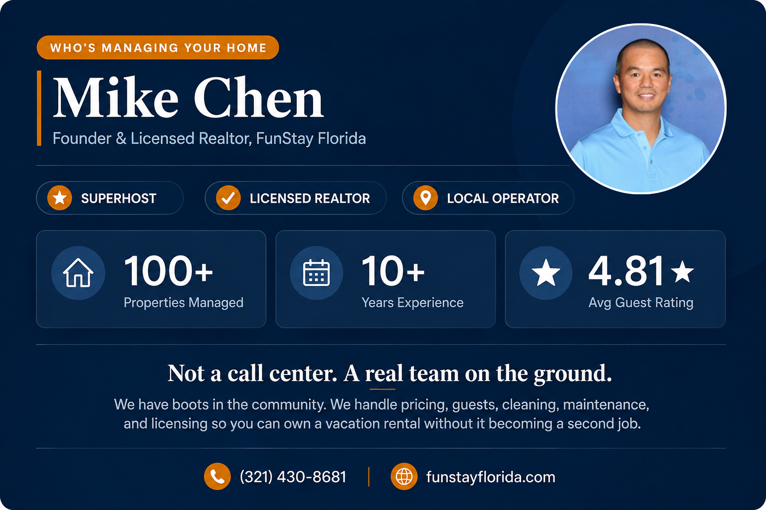 Mike Chen, Local Vacation Rental Expert