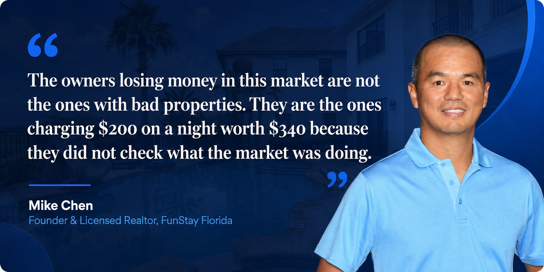 Mike Chen explains how vacation rental owners can lose money by underpricing their property compared with current market rates.