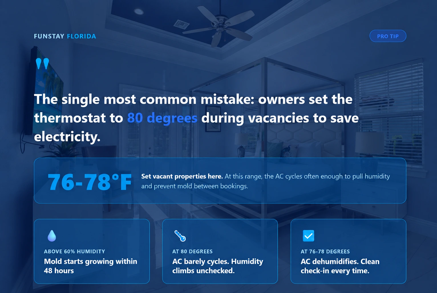 Florida Vacation Rental Vacancy Thermostat Settings