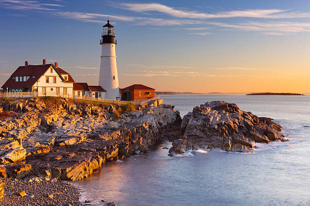 Portland headlight, a monumental headlight in portland maine