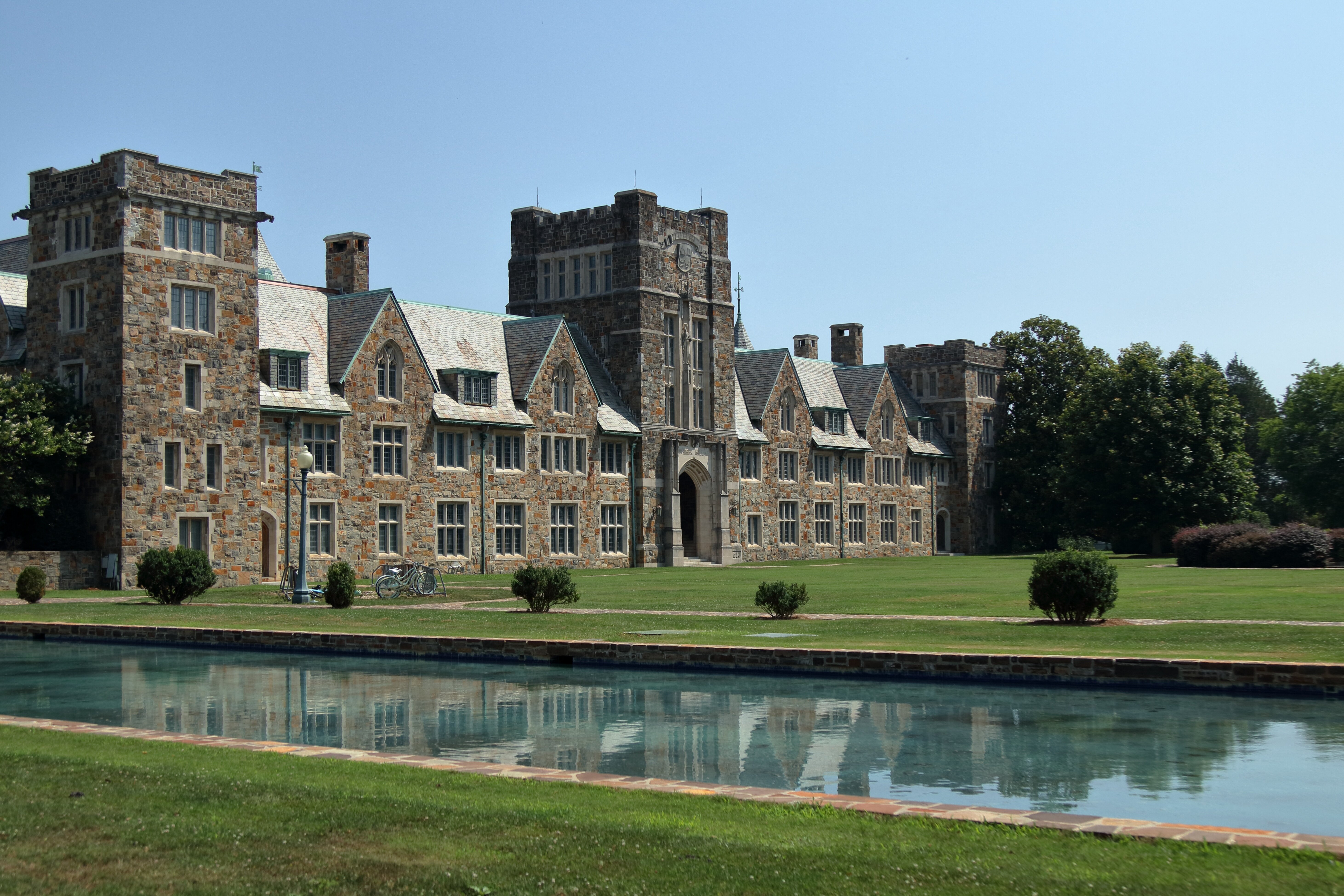 Main building on the Berry College campus in Rome, GA, showcasing its historic architecture and beautiful campus setting.