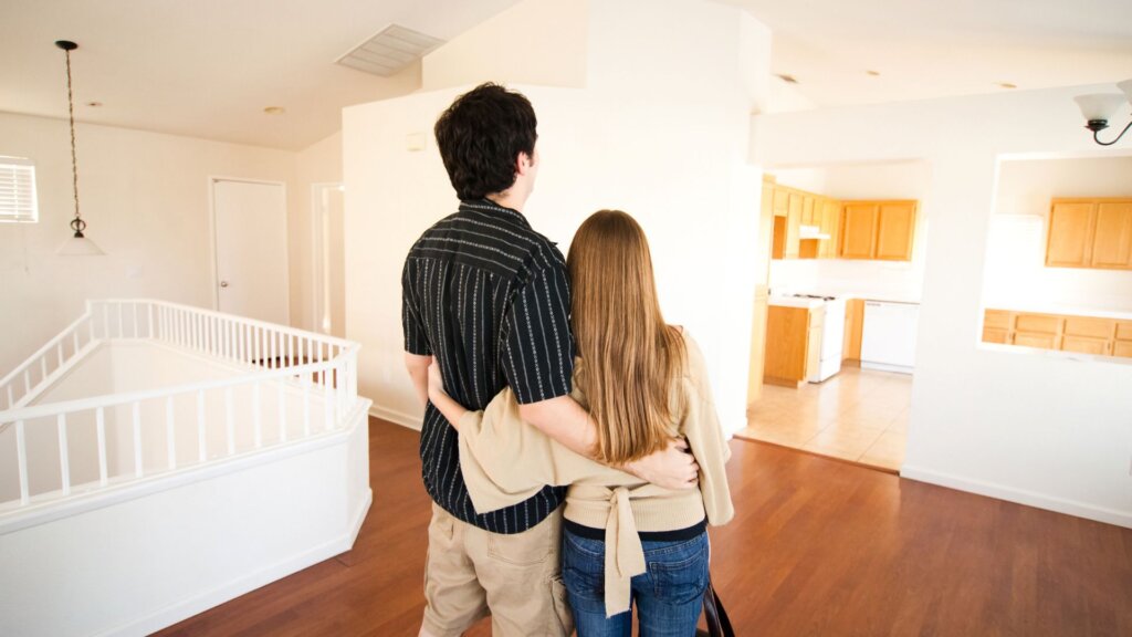 Buyers looking at a home.
