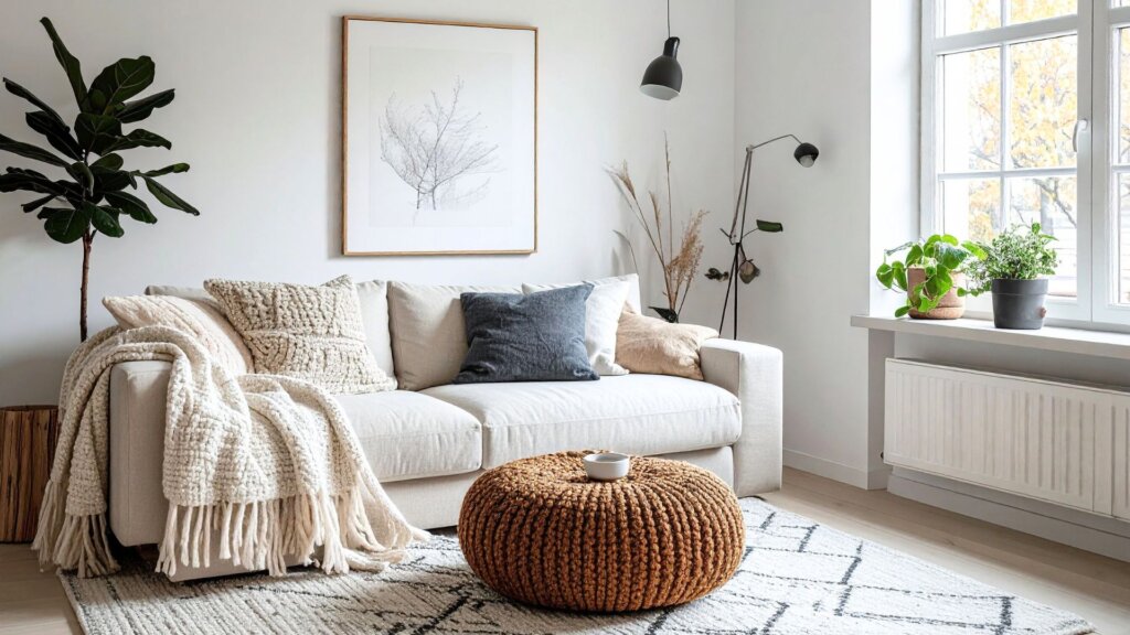 Living room with ample natural light