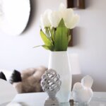 Staged home with a table that has a few decorations