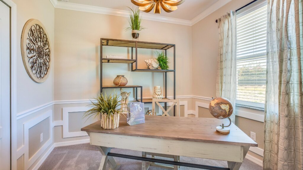 Home being staged before being put on the market for sale