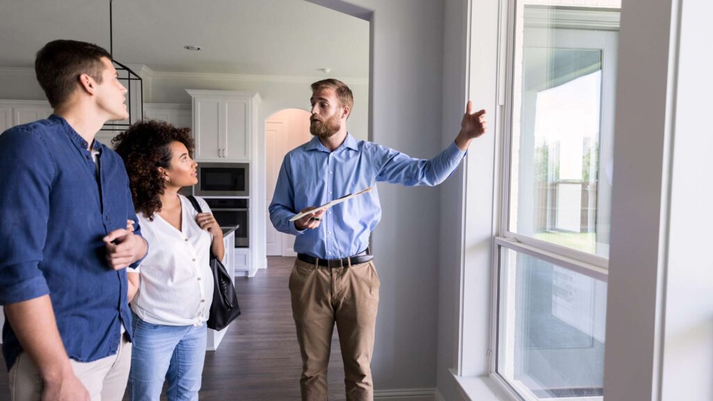 Real estate agent showing a home in Northwest Georgia