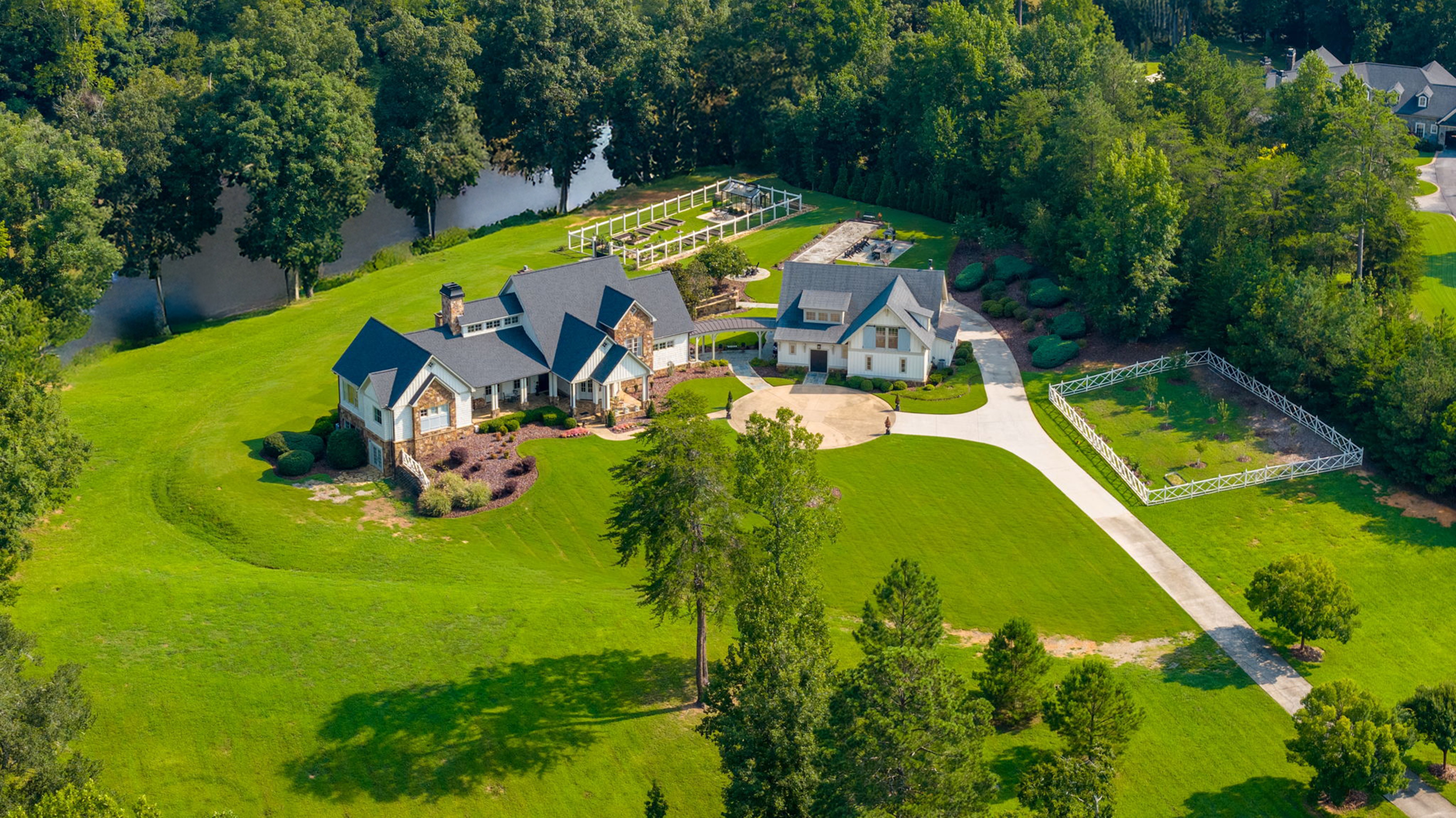 Aerial view of luxury estate