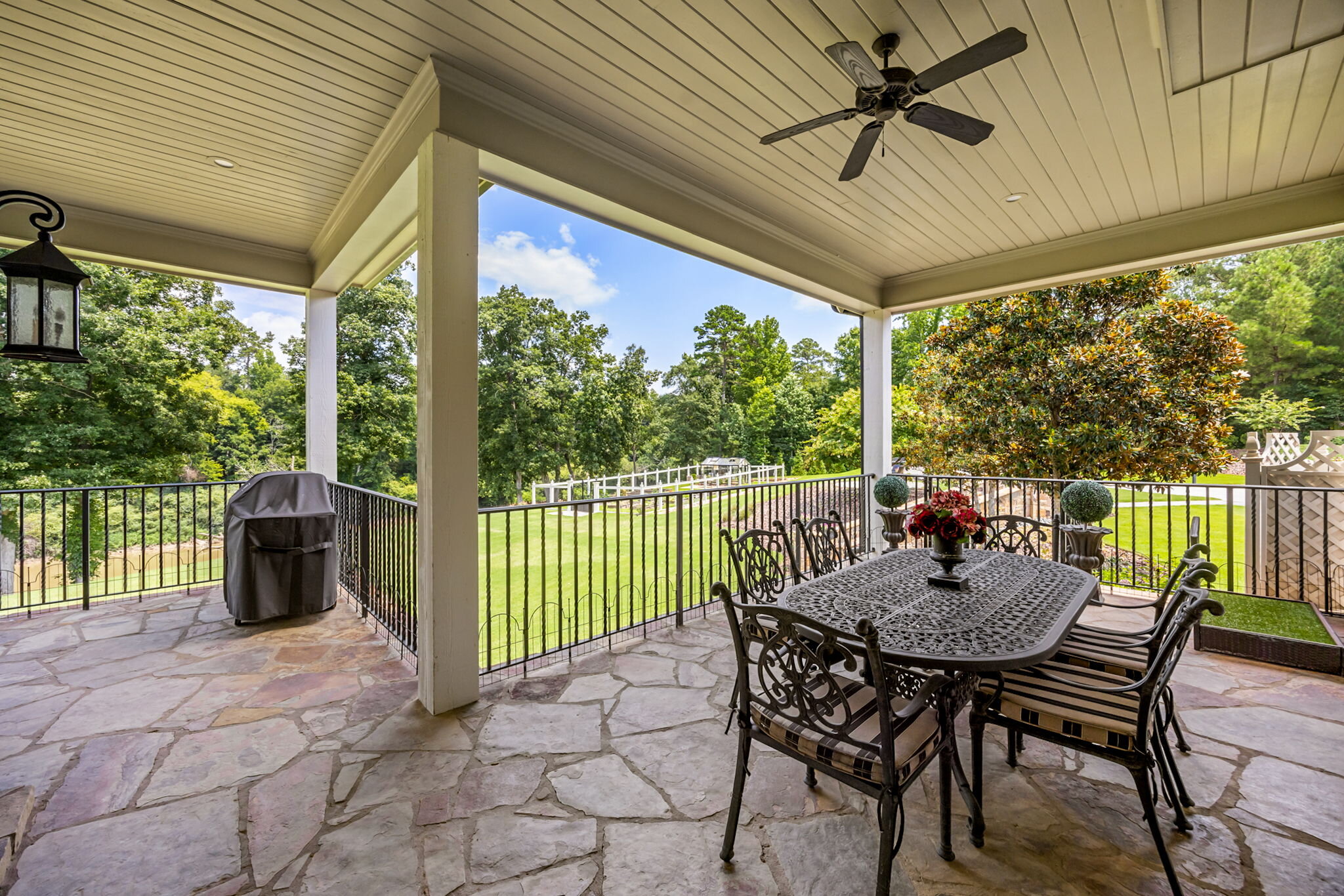 Luxury estate rear porch