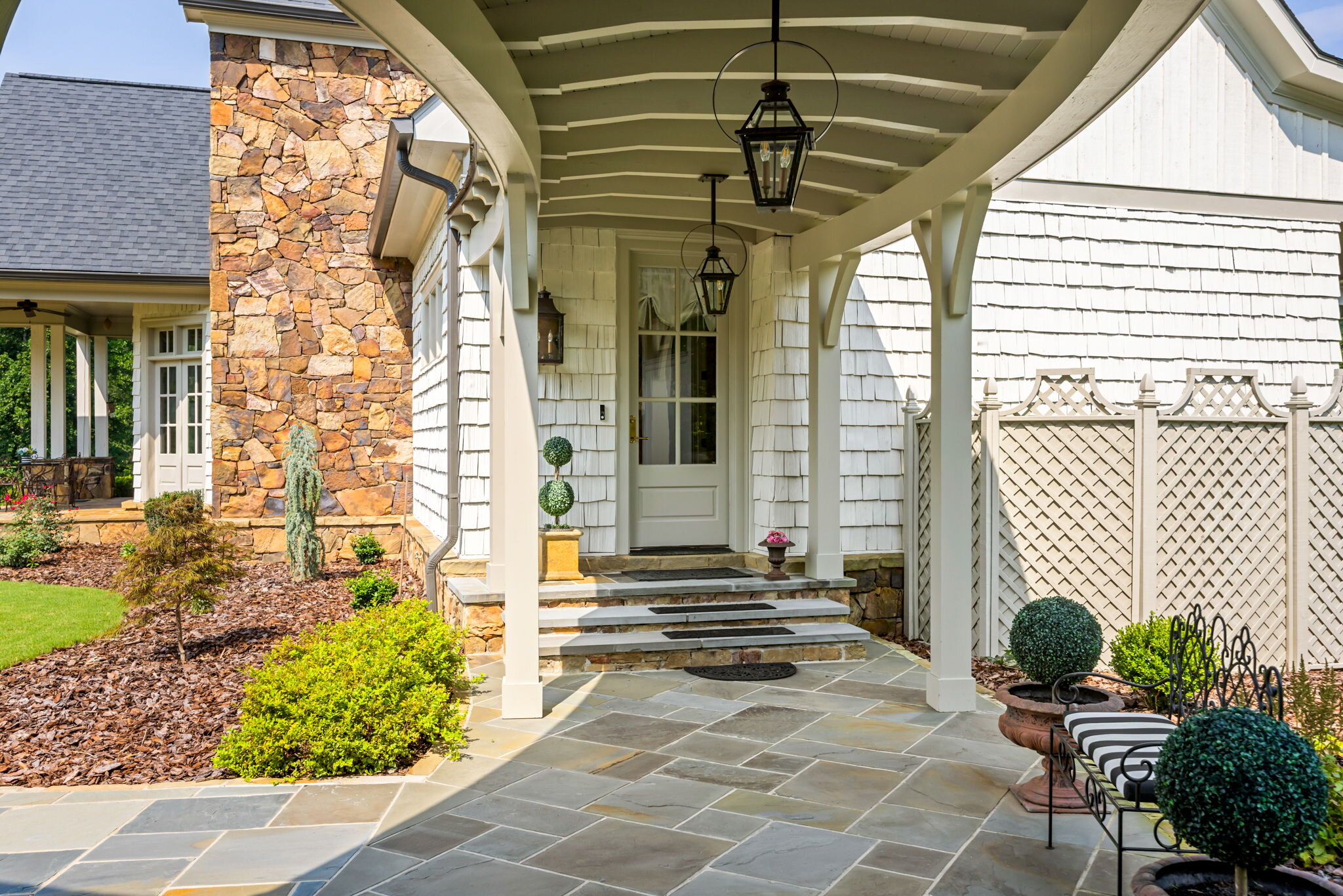 Luxury estate outdoor living area