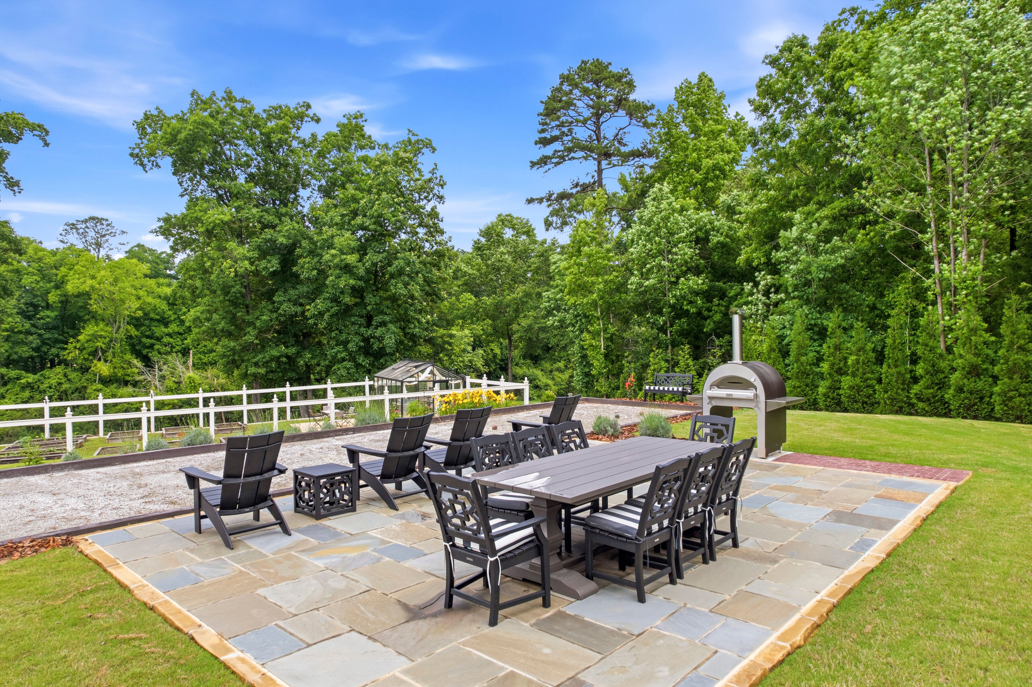 Luxury estate outdoor entertaining area