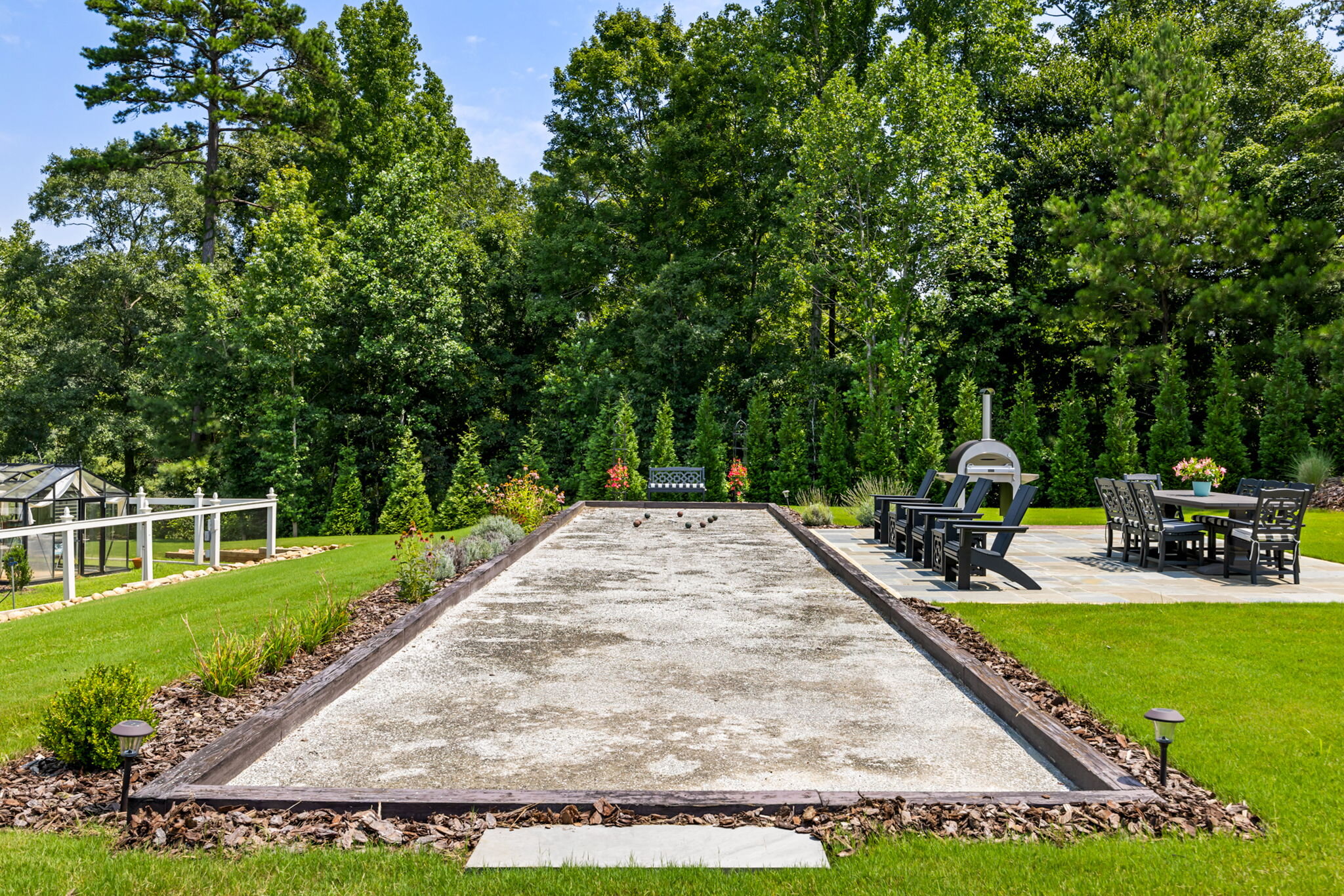 Bocce court at luxury estate