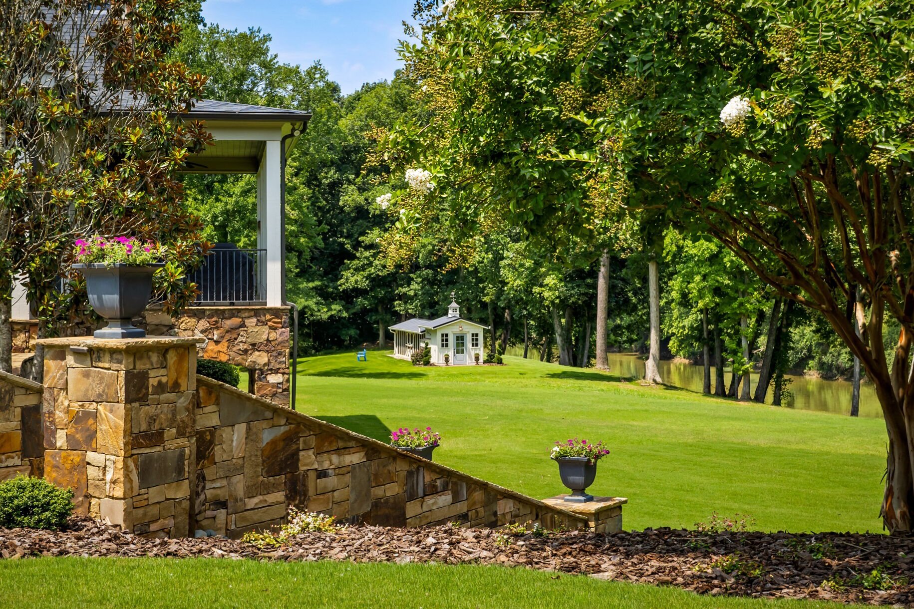 Luxury estate rear yard