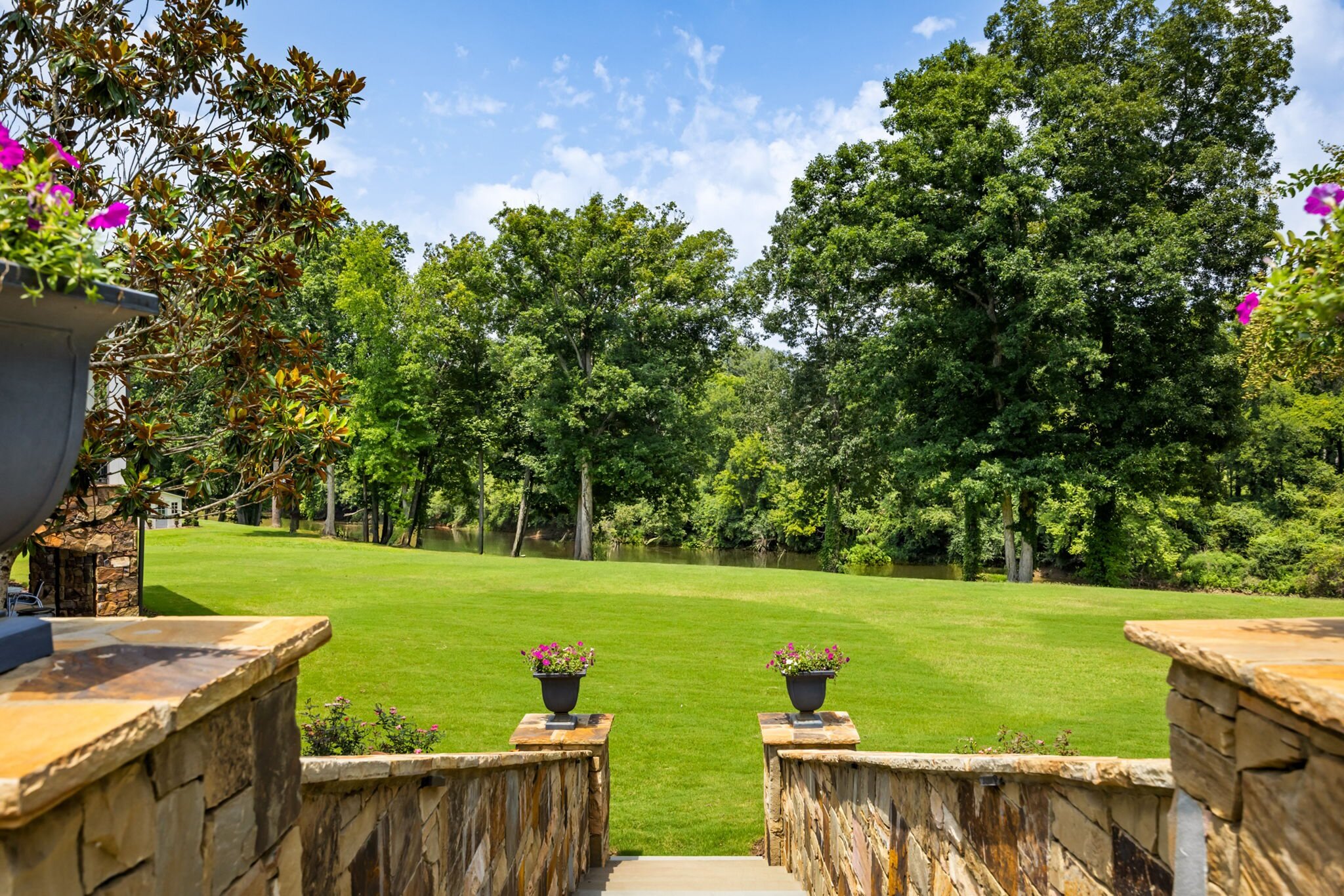 Stonework at luxury estate