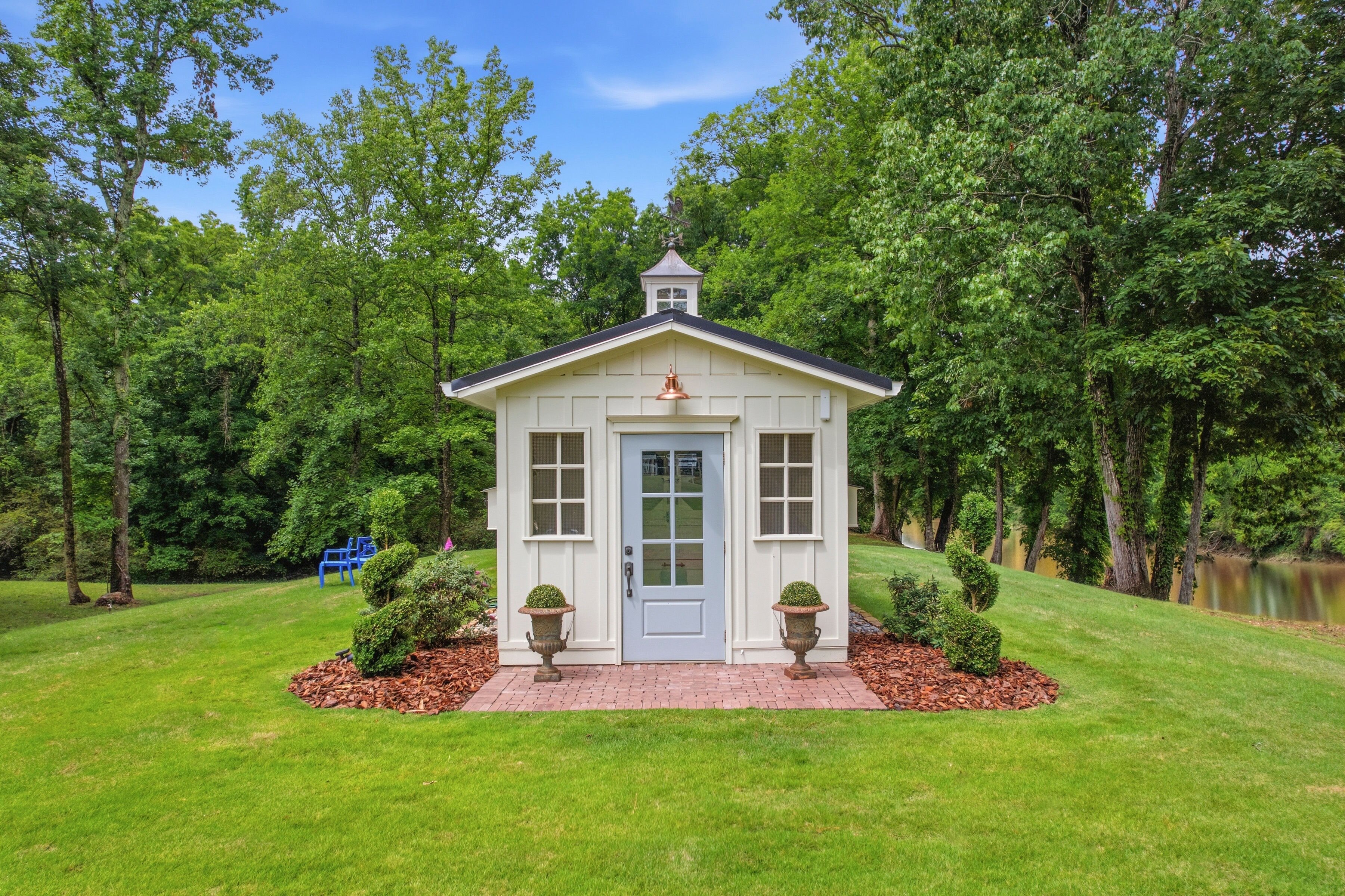 Custom chicken coop at luxury estate