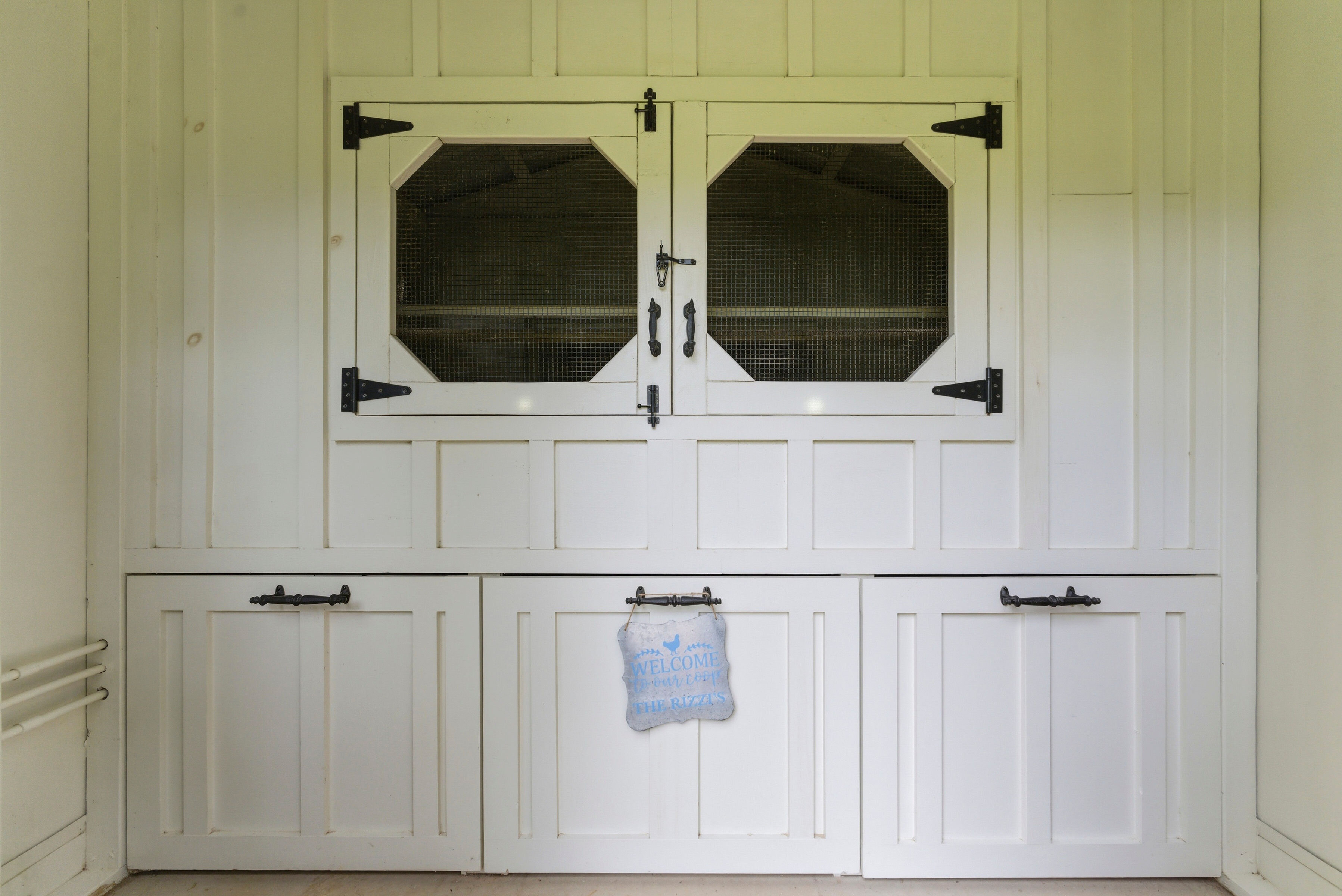 Custom chicken coop at luxury estate