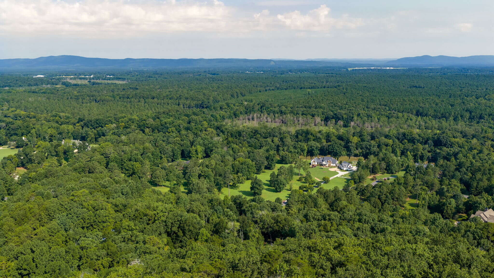 Luxury estate property aerial view