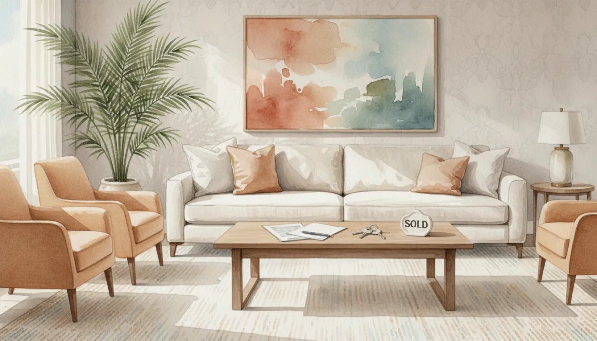 Comfortable Pembroke Pines living room after an easy cash home sale