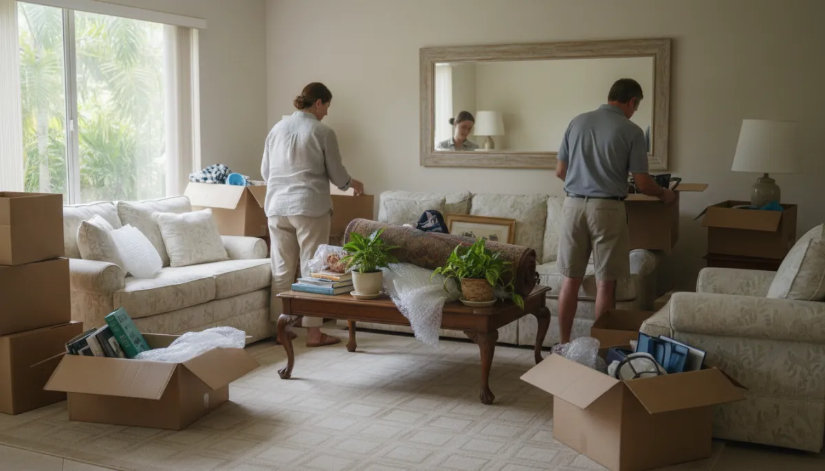 Heirs sorting belongings in an inherited South Florida home