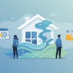 Couple discussing home sale during divorce process