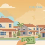 Street view of Hialeah FL neighborhood with palm trees and stucco homes