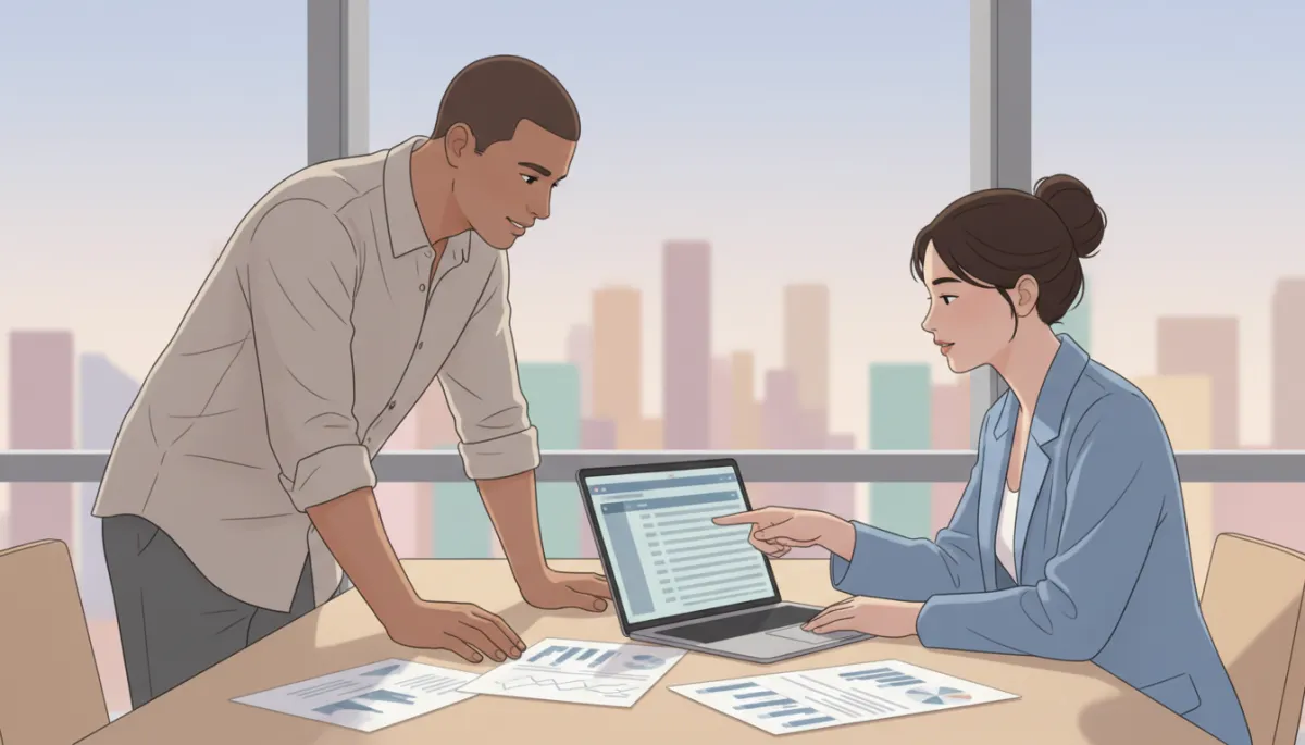 Miami homeowner reviewing a closing statement with a real estate professional