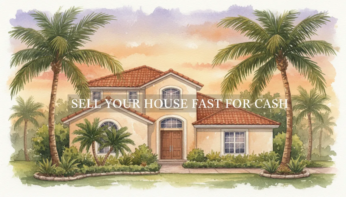 Exterior of a Pembroke Pines home at sunset with palm trees