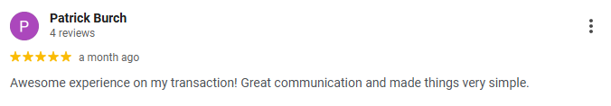 Patrick's Five Star Review of Snap Sell Homebuyers