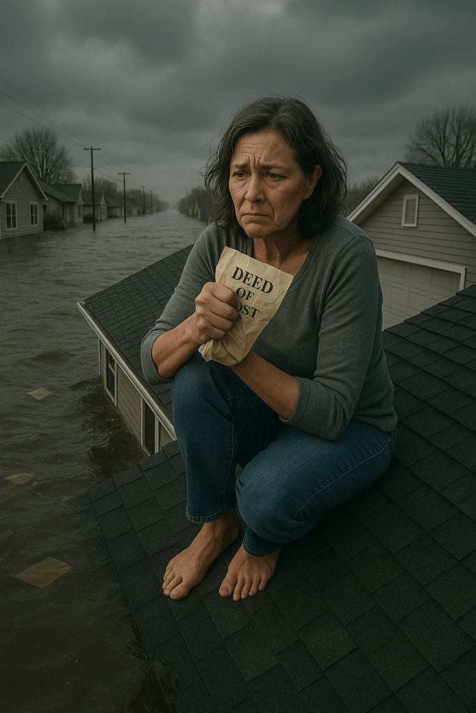 Woman holding mortgage note too long