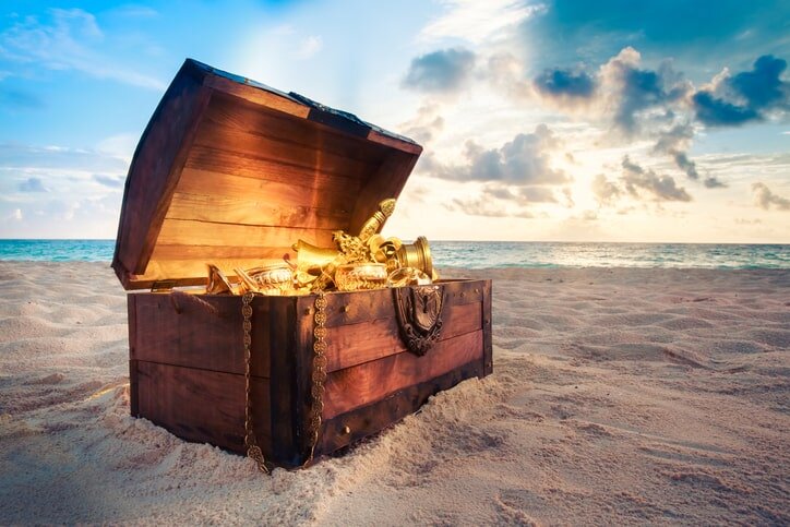 Opened treasure chest