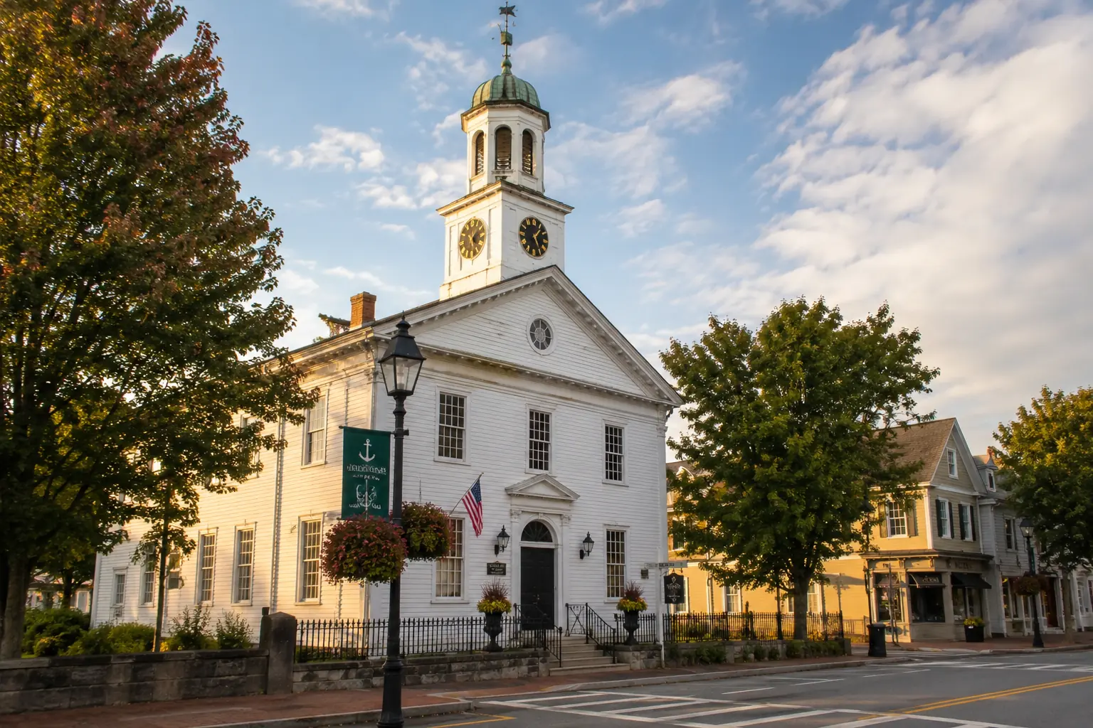 The 1804 Kent County Courthouse on Main Street, East Greenwich, RI