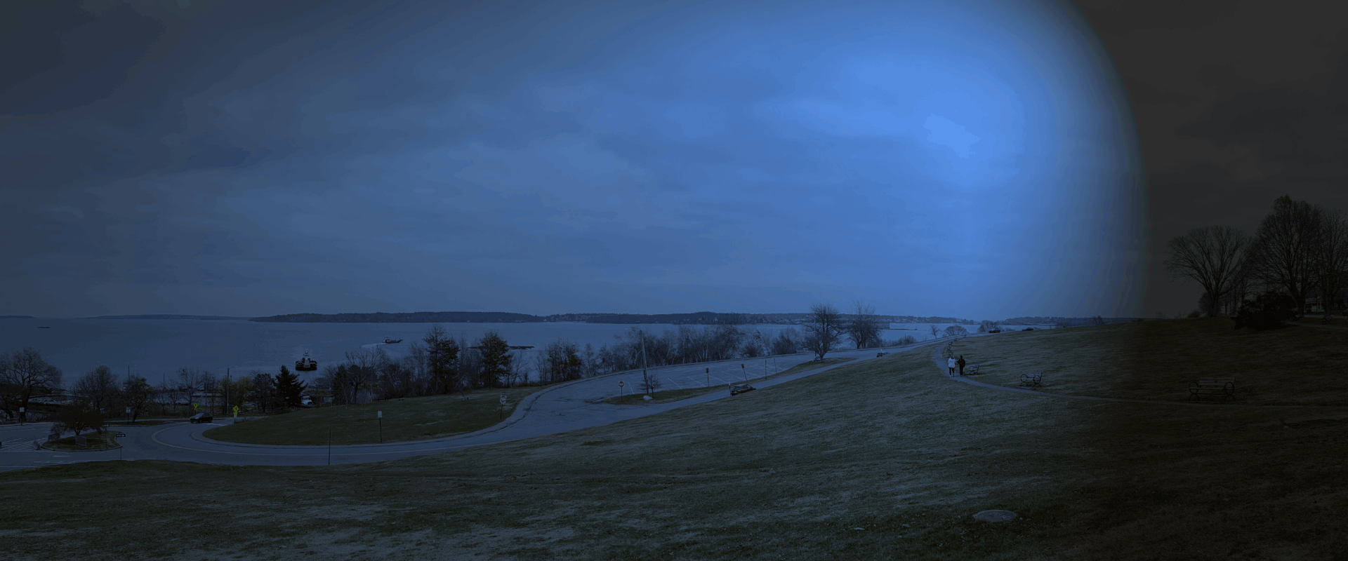 Portland Maine's Eastern Promenade sits on Munjoy Hill and offers sweeping views of Casco Bay and Portland Harbor