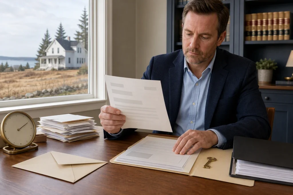 Maine family's estate lawyers reviewing creditor requests.