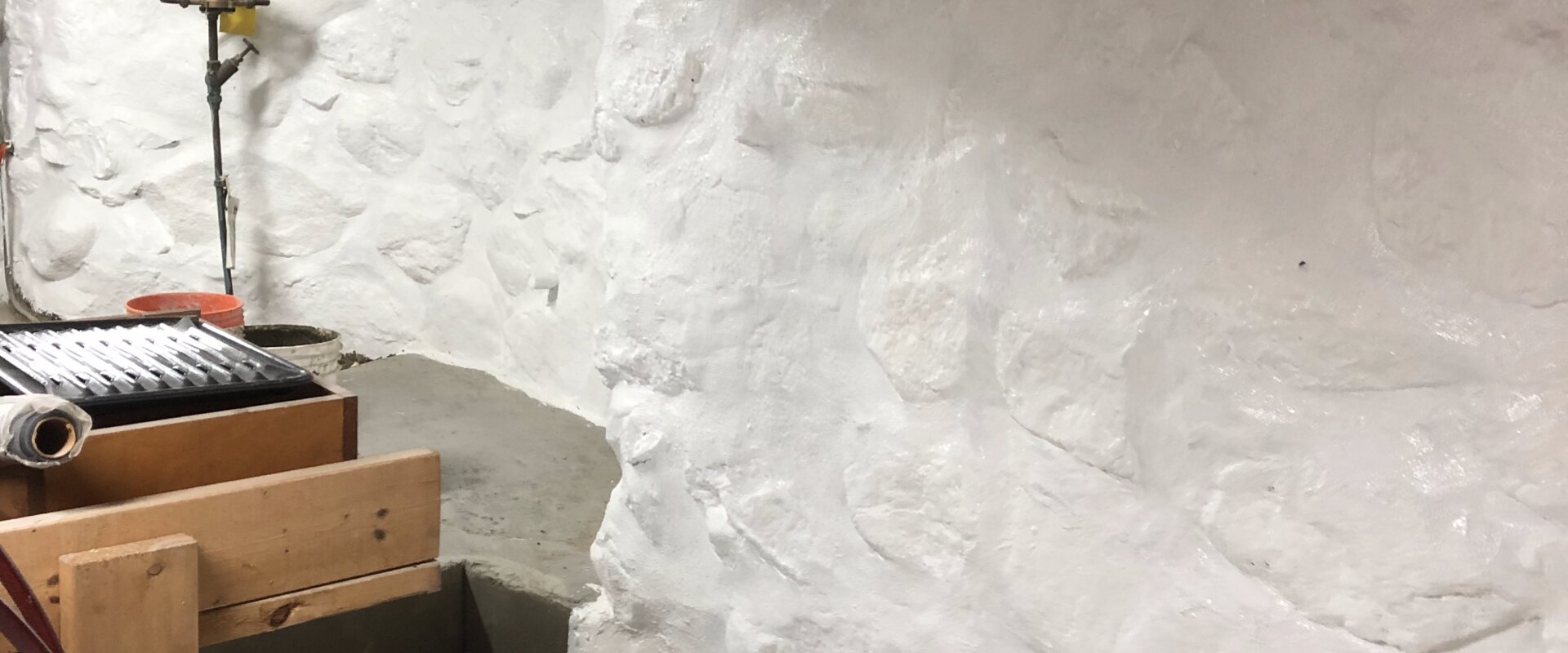Waterproofed basement in Boston, MA.