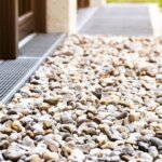 French drain system in backyard in Boston, MA.