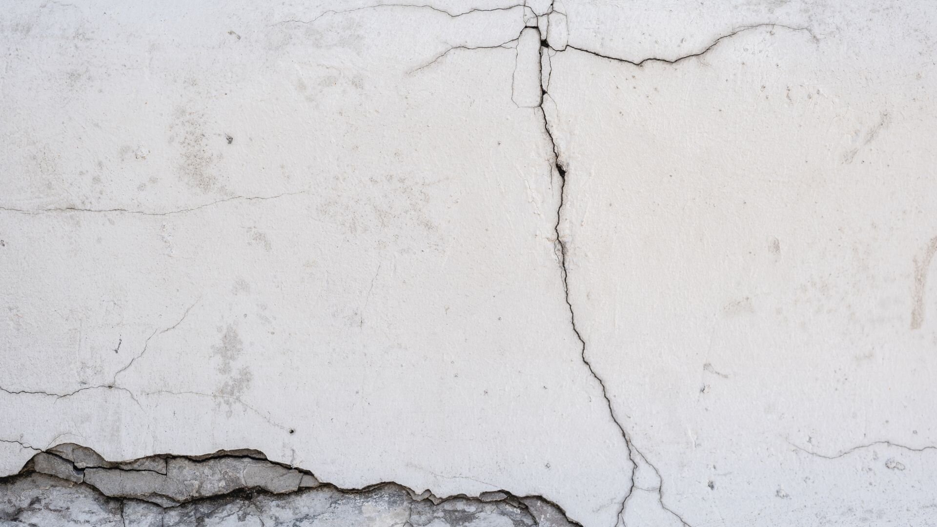 Crack in exterior wall of home.