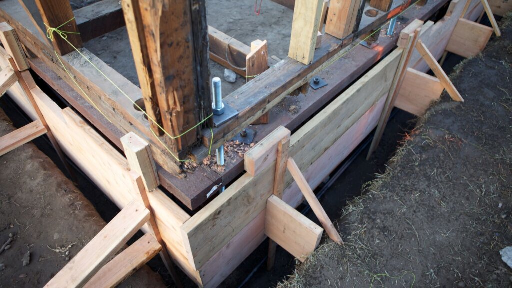 Foundation of a home.