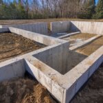 Foundation of a home being built.