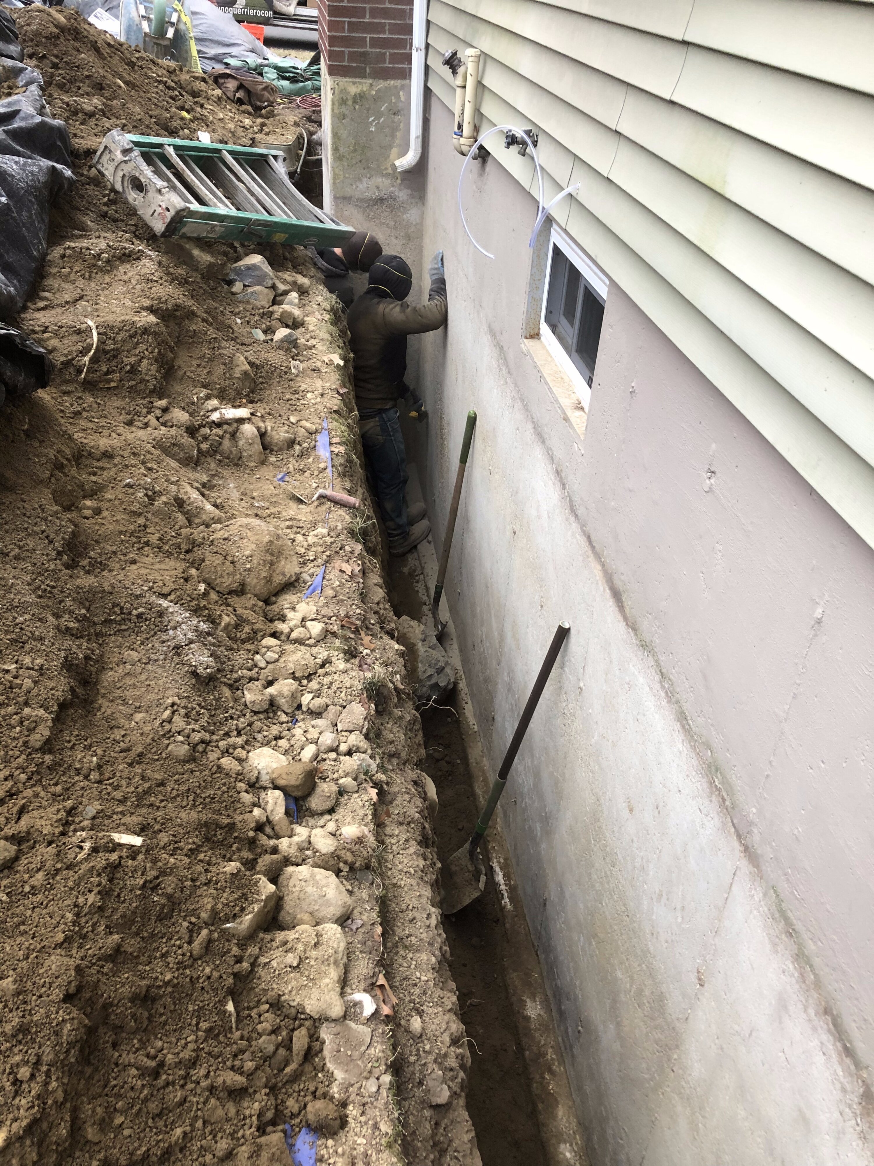 Concrete foundation repair in Boston, MA.