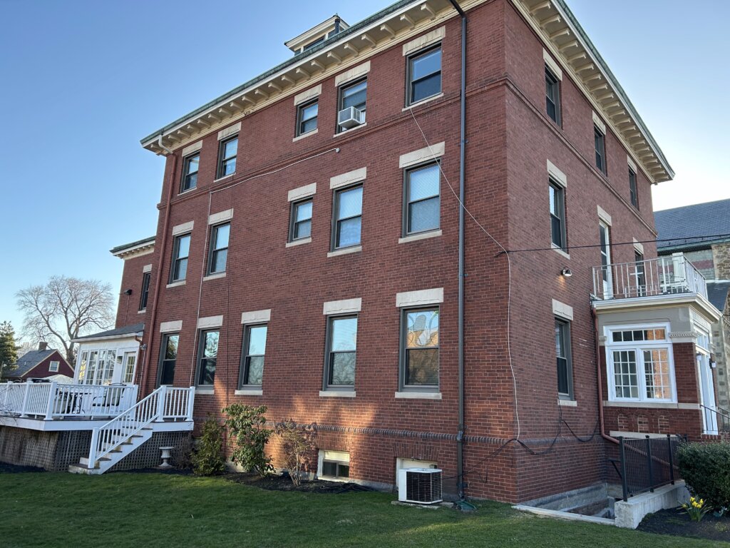 Multi-family, brick house in Boston, MA.