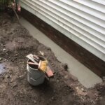 Completed foundation repair in Boston, MA.