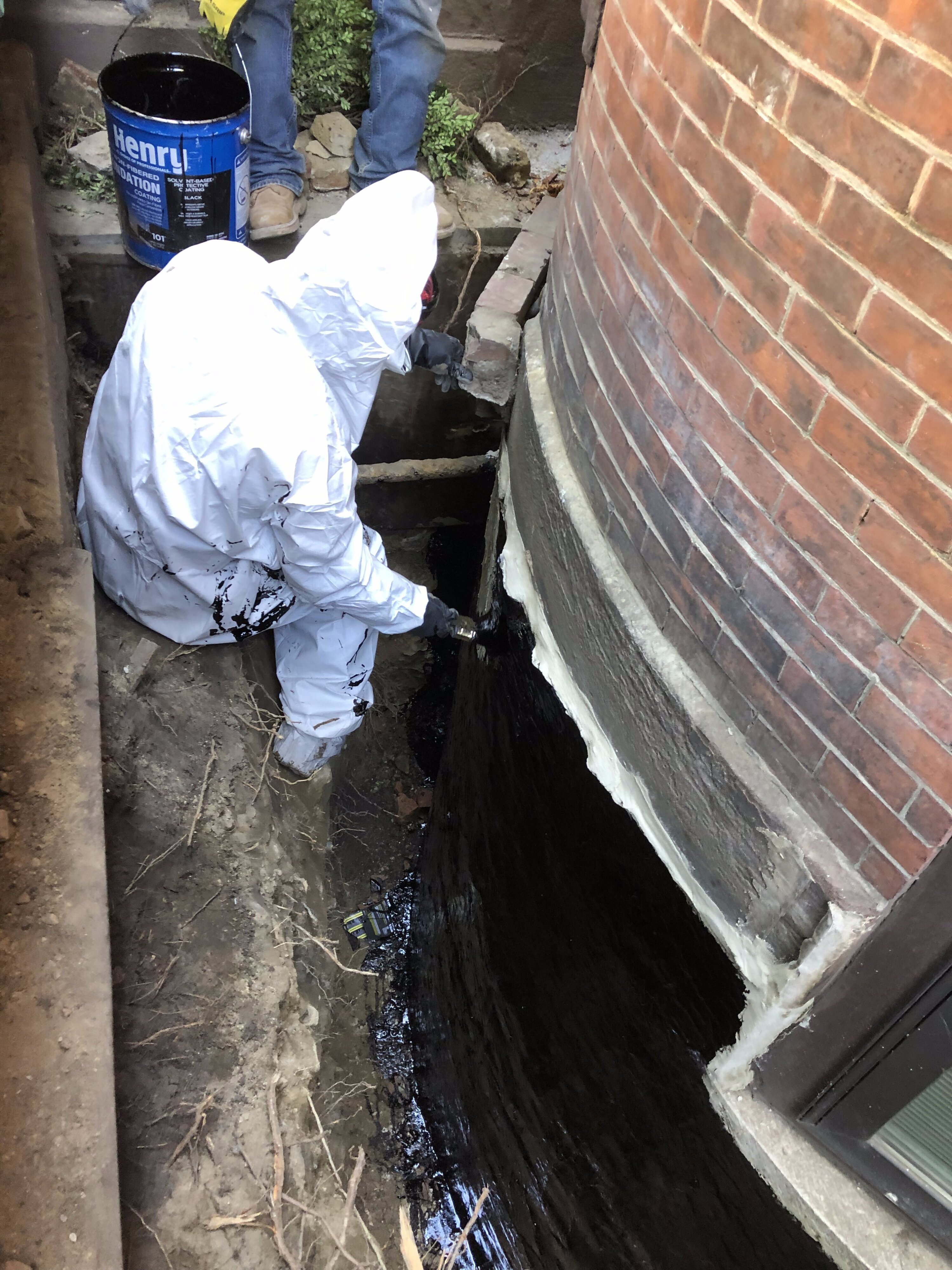 Basement waterproofing in Cambridge, MA.