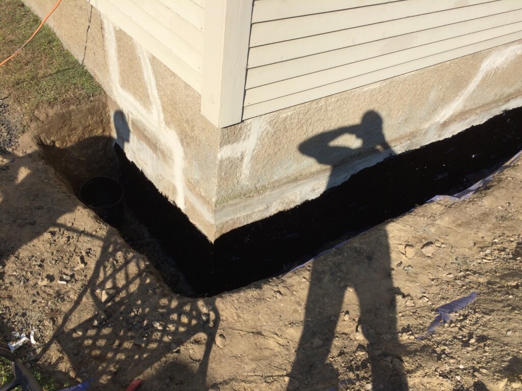 Basement waterproofing in Cambridge, MA.
